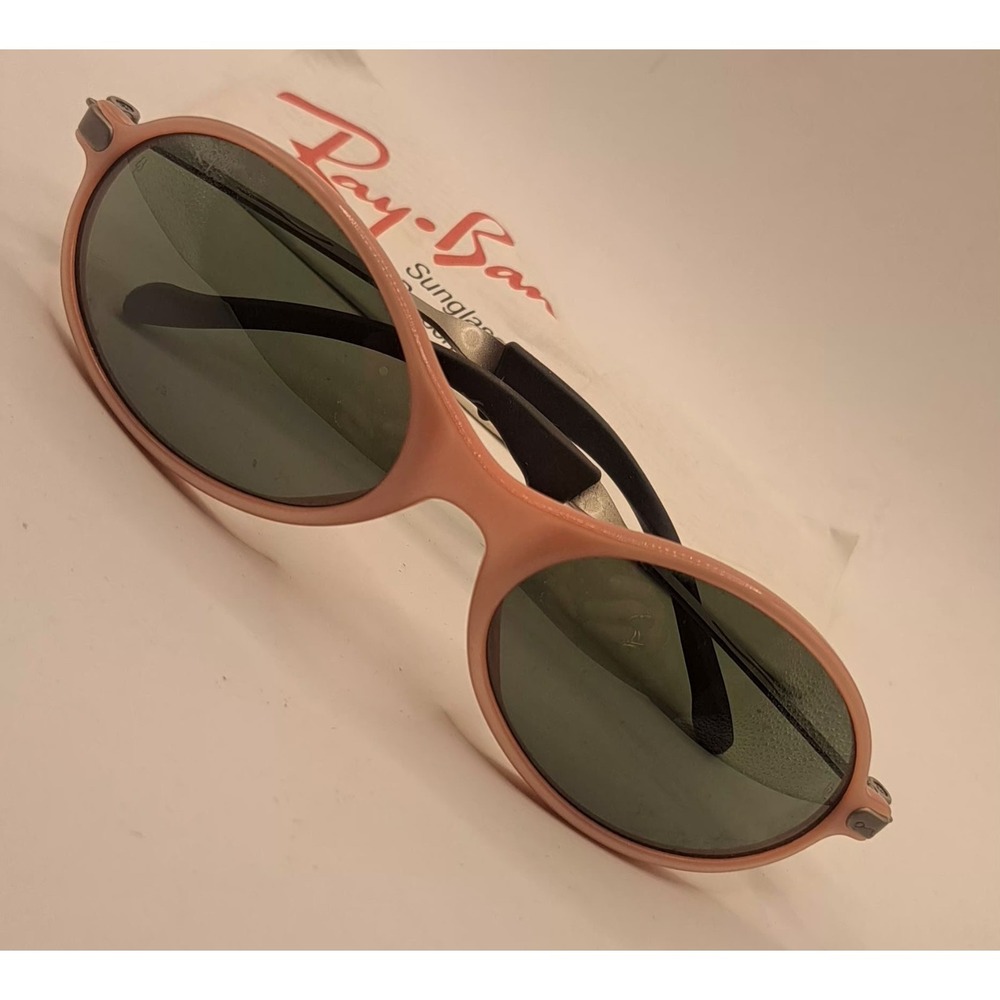 Vintage Pink Ray-Ban Orbs Sunglasses 80's Oval Bausch & Lomb Flash Mirror Lenses - Picture 5 of 16